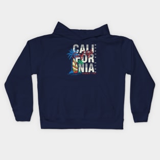 California Beach Summer typography Kids Hoodie